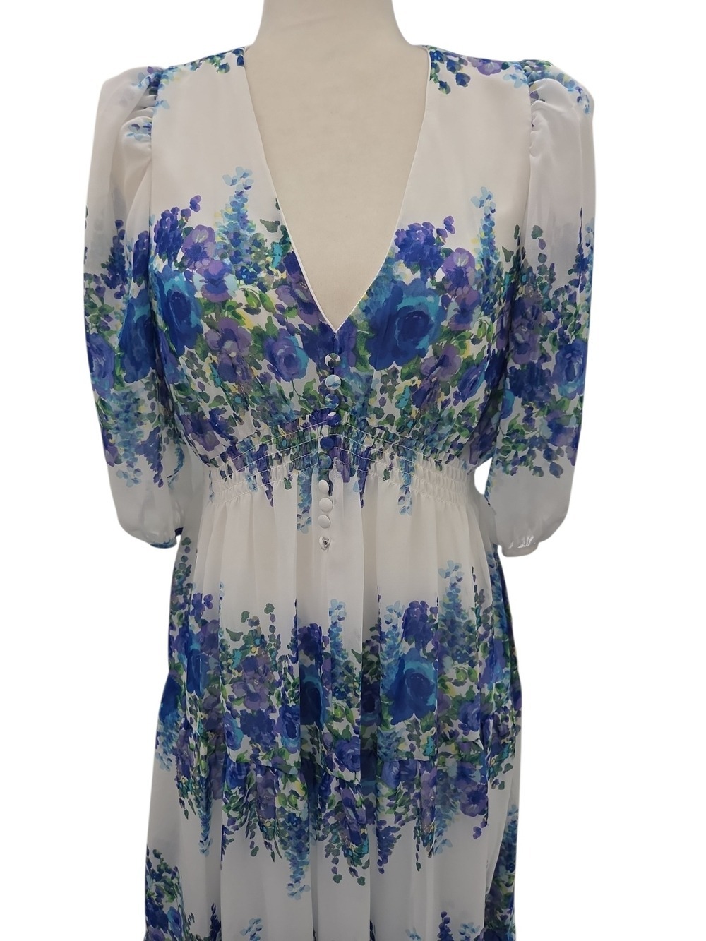 Taylor Summer Floral NwT Flowy Boho Dress 8 - Picture 5 of 13